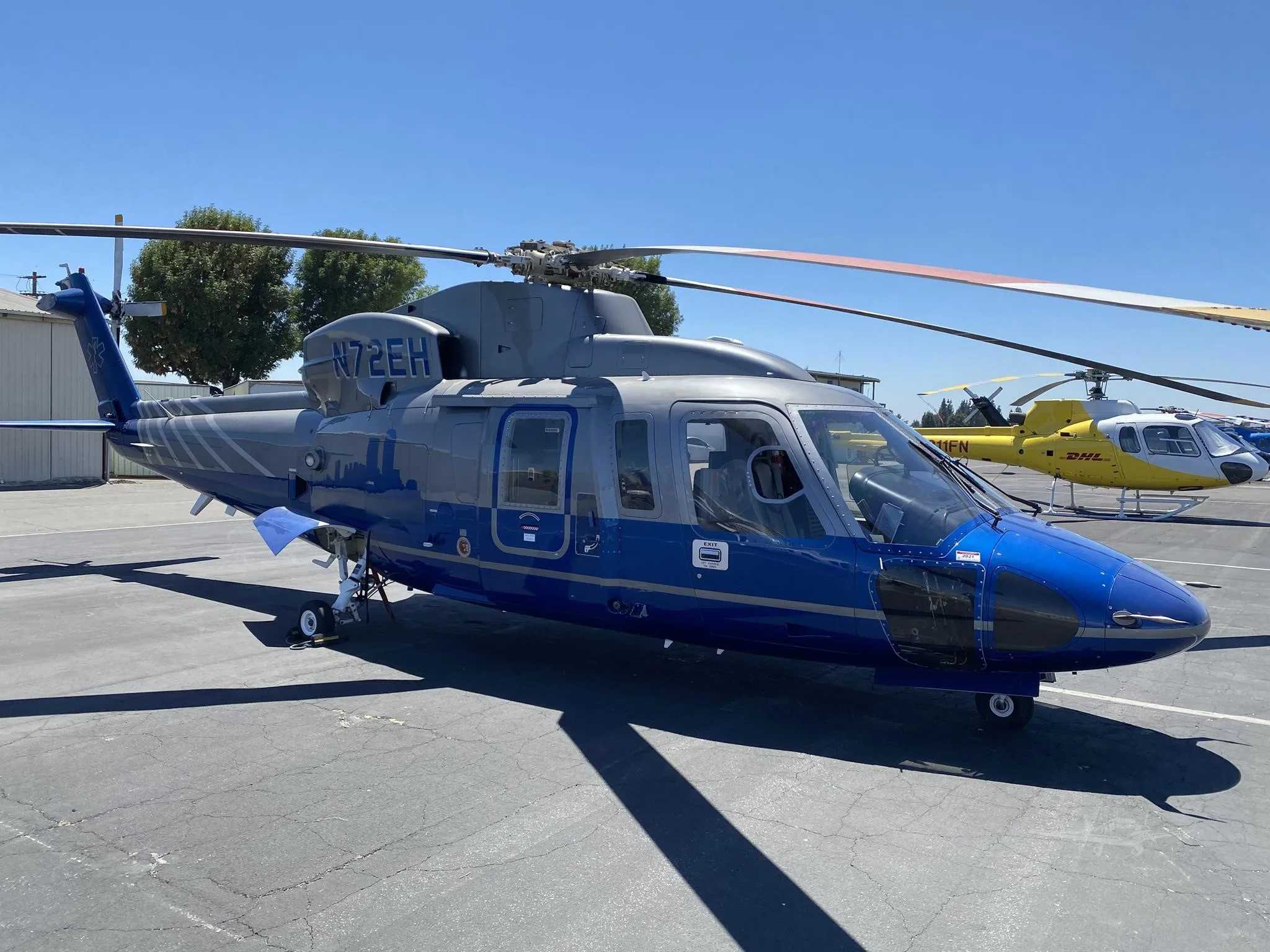 Exterior view of a 2008 SIKORSKY S-76C++, N72EH.