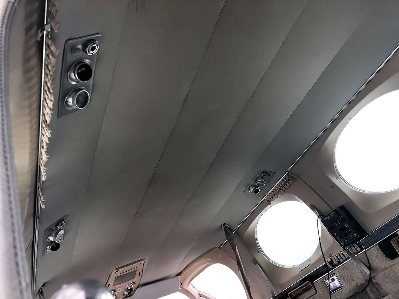 Cabin interior of a 1978 Cessna 340A.