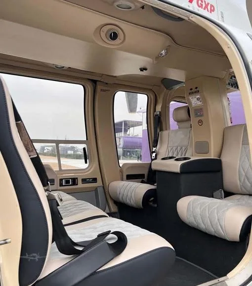Cabin interior of a 2015 BELL 407GXP.