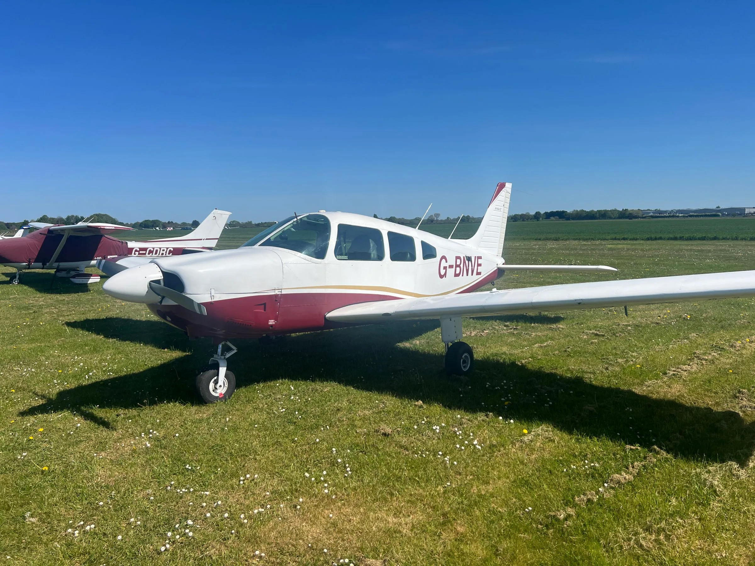Exterior view of a 1984 Piper PA-28-181 Archer II.