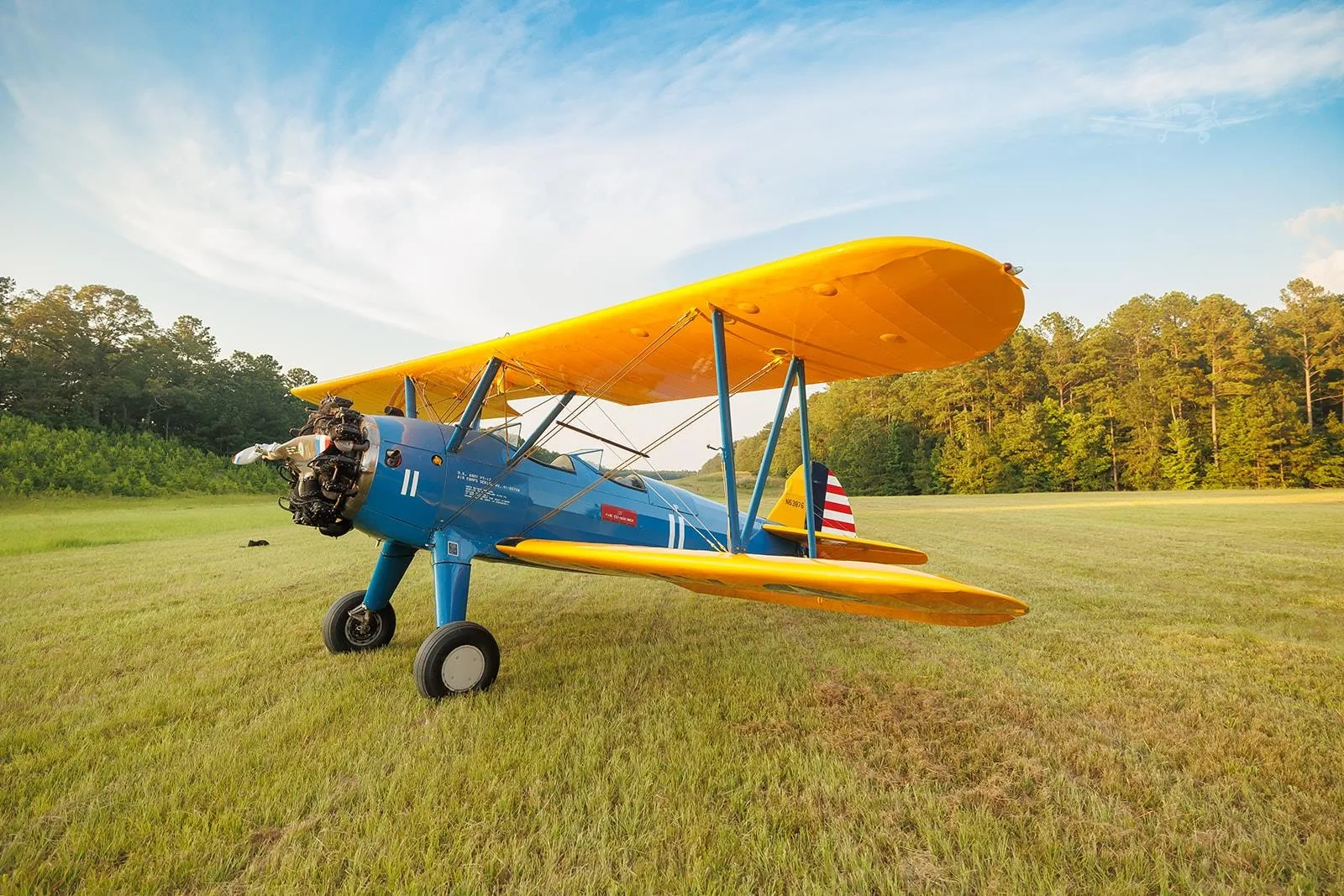 Exterior view of a 1943 BOEING/STEARMAN PT-17 KAYDET, N63876.