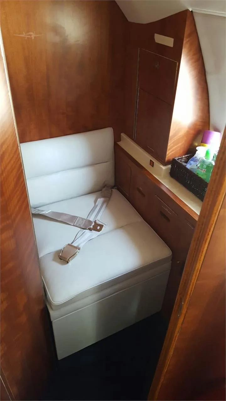 Cabin interior of a 1982 LEARJET 55.