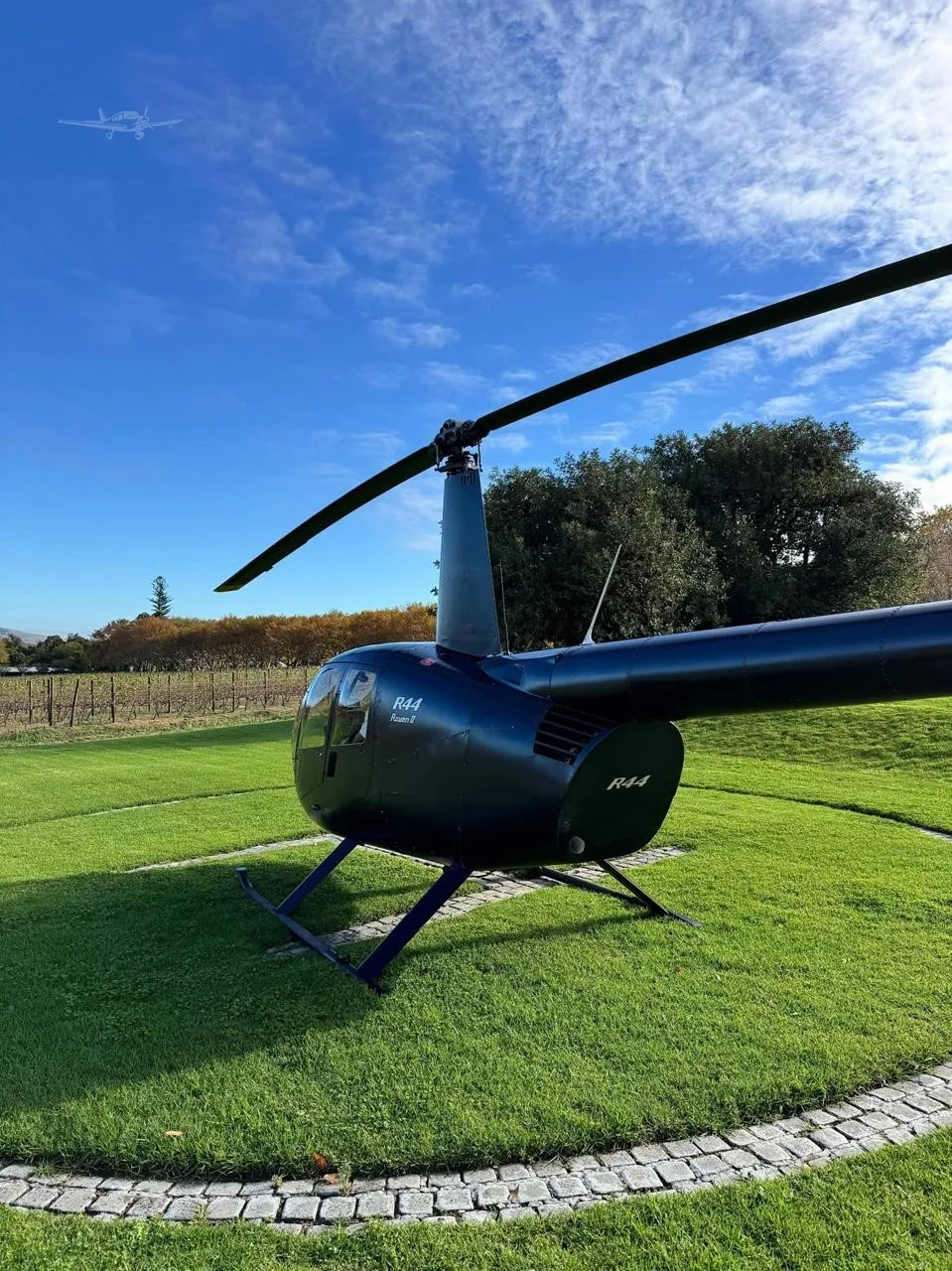 Exterior view of a 2009 ROBINSON R44 RAVEN II.