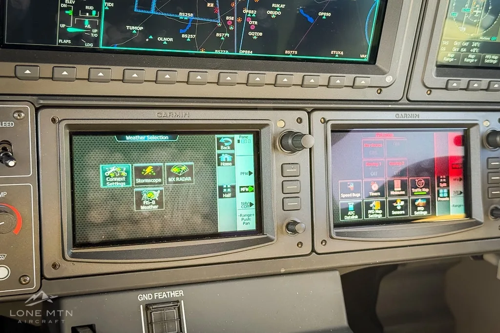 Avionics suite of a 2022 Daher TBM 960.