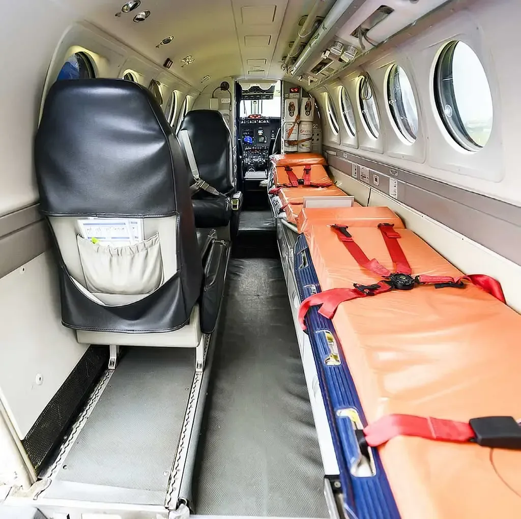 Cabin interior of a 2009 Beechcraft King Air B200 SN.
