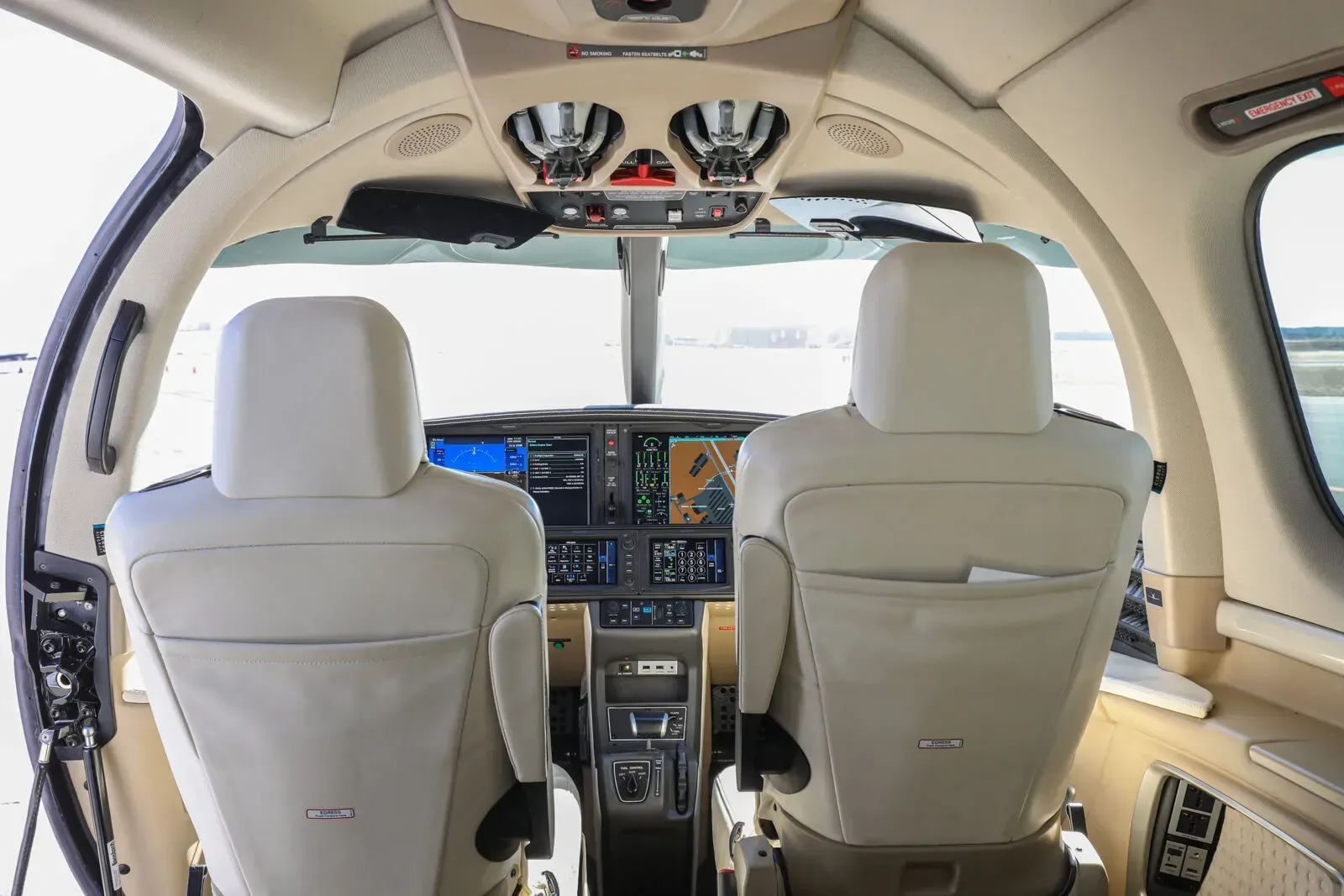 Cabin interior of a 2020 Cirrus Vision.