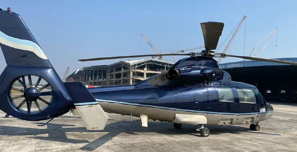 Exterior view of a 1997 Eurocopter Dauphin AS365N-2.