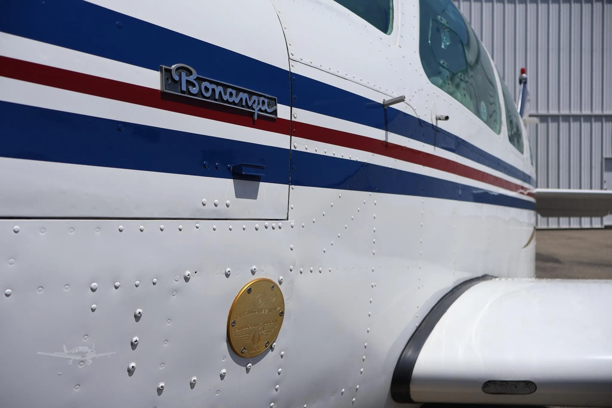 Exterior view of a 1984 BEECHCRAFT B36TC BONANZA, N6801T.