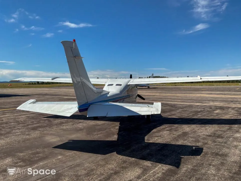 Exterior view of a 1980 Cessna P210N Pressurized Centurion.