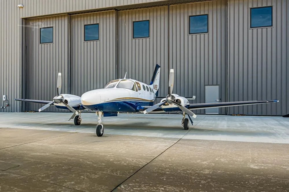 Exterior view of a 1979 CESSNA 421C, N45BB.
