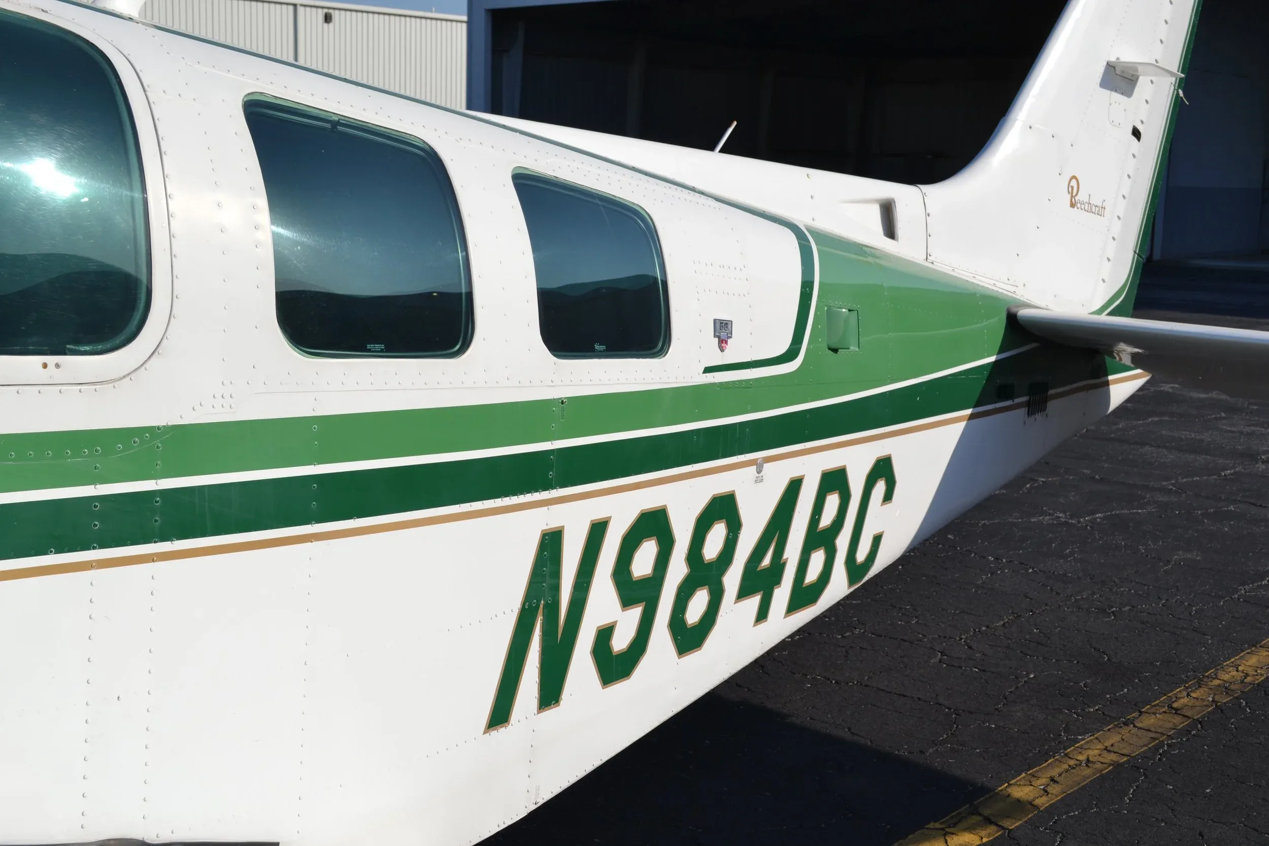 Cabin interior of a 1978 Beechcraft 58 Baron — Carolina Jet.